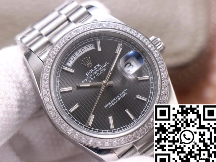 M228349RBR-0008 Grey Factory Gold Dial Rolex Day-Date White EW 1128